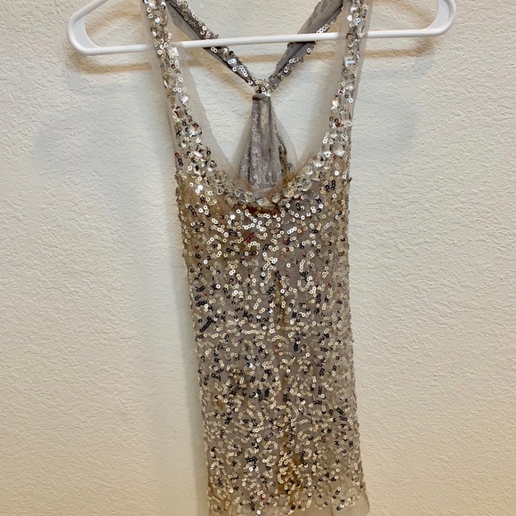 BCBG Sequin Embellished Tank Top - Picture 3 of 5